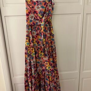 SugarLips Pink Floral Midi Dress